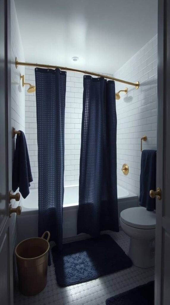 blue bathroom decor