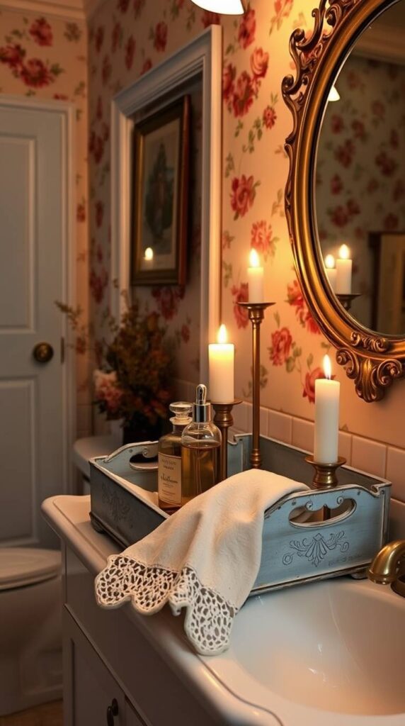 blue bathroom decor