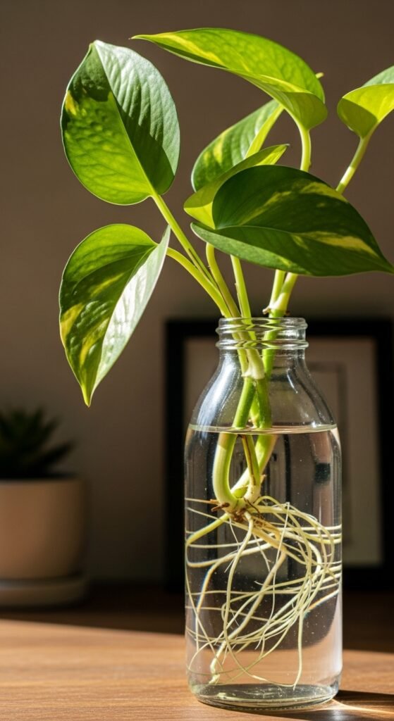 pothos plant propagation in water