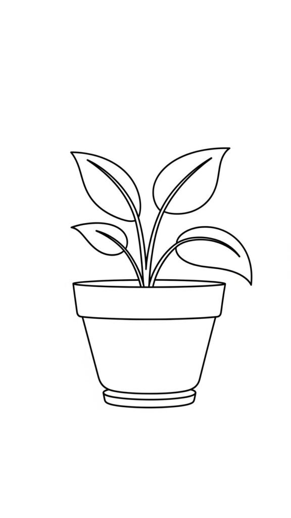 Houseplant Coloring Pages Printable