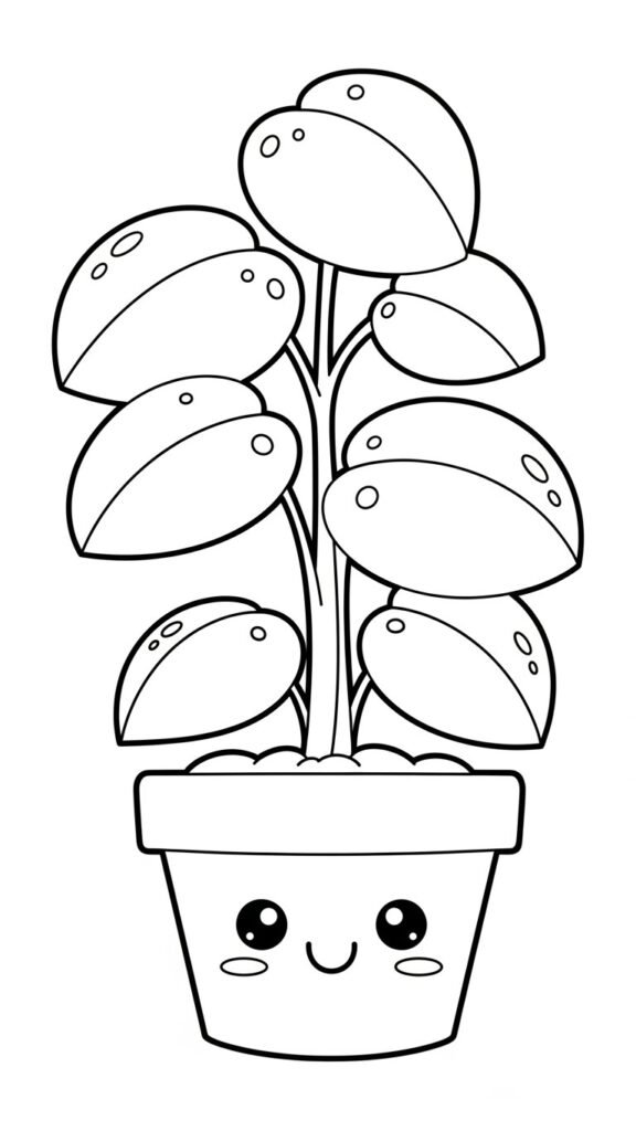Houseplant Coloring Pages Printable
